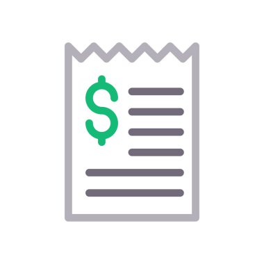 Bill vektör renk çizgisi simgesi