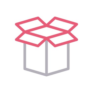 kutu vektör renk çizgisi simgesi