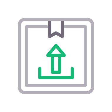 dağıtım vektörü renk çizgisi simgesi