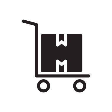 parsel vektör glyph düz simgesi