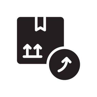 parsel vektör glyph düz simgesi