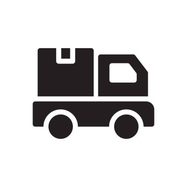 kamyon vektör düz simgesi