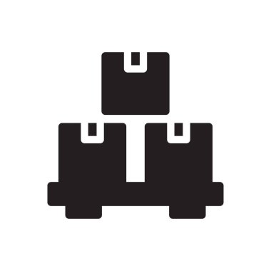 paket vektör düz simgesi