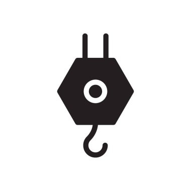 vinç vektör simgesi düz simge