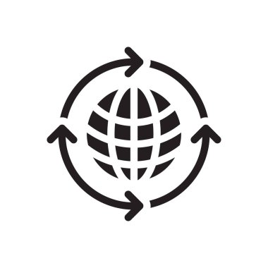 dünya vektör düz simgesi