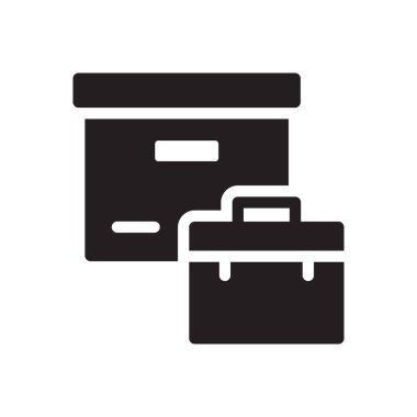 kutu vektör düz simgesi