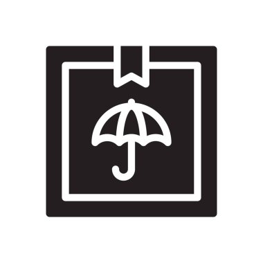 parsel vektör glyph düz simgesi