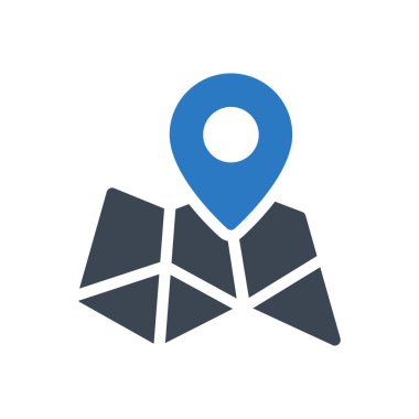 konum vektör renk simgesi