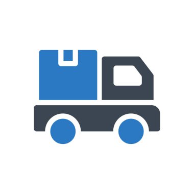 kamyon vektör renk simgesi