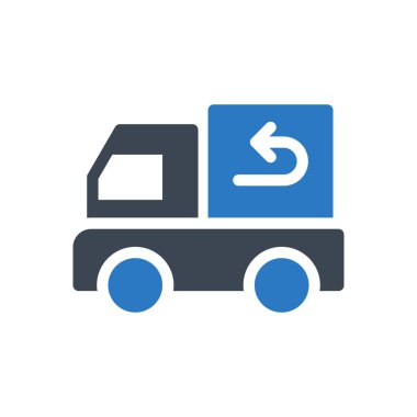 kamyon vektör renk simgesi