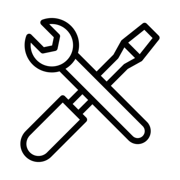 Vektor Thin Line Symbol Reparieren — Stockvektor