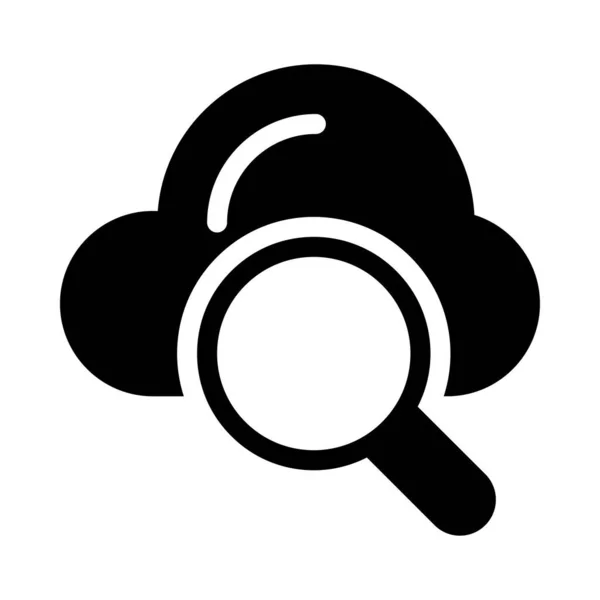 Nube Vector Glifo Icono Plano — Archivo Imágenes Vectoriales