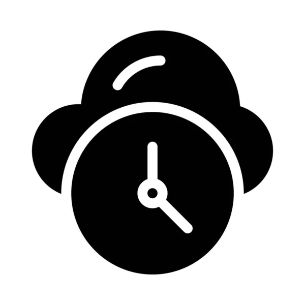 Wolk Vector Glyph Platte Pictogram — Stockvector