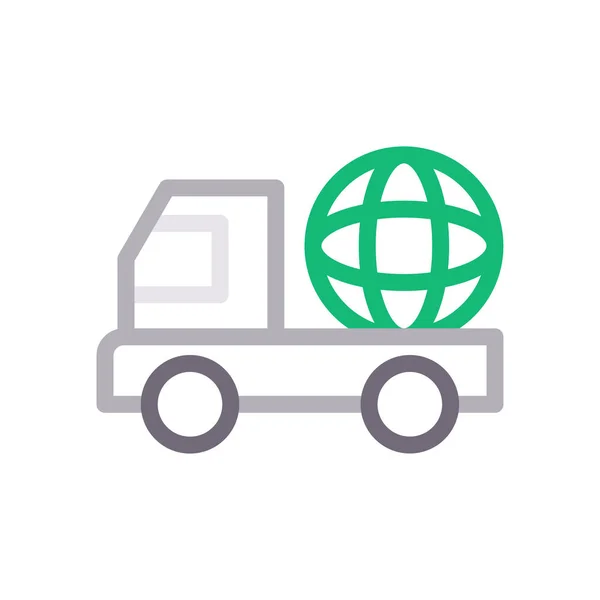 Delivery Vector Color Line Icon — 스톡 벡터