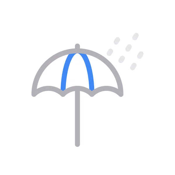 Rain Vector Color Line Icon — Stock Vector