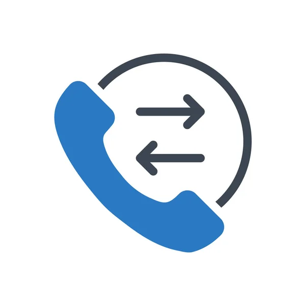 Telefoon Vector Glyph Kleur Pictogram — Stockvector