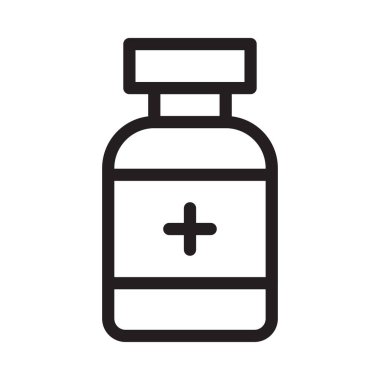 Şırınga vektörü ince çizgi simgesi