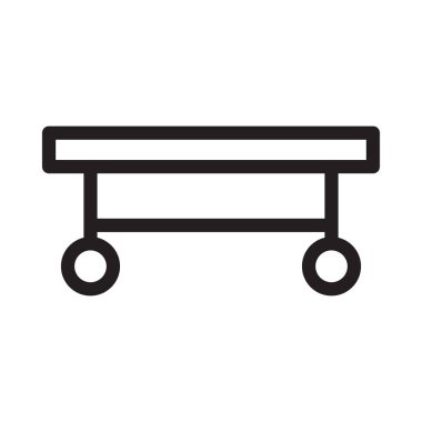 sedye vektörü ince çizgi simgesi