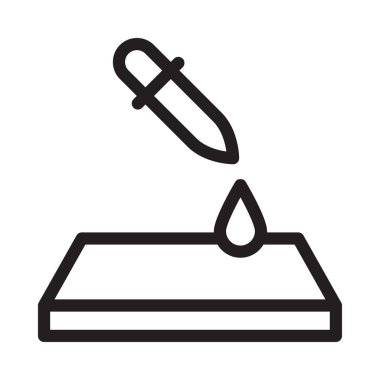 pipette vektör ince çizgi simgesi