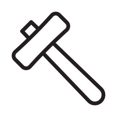 Çekiç vektörü ince çizgi simgesi