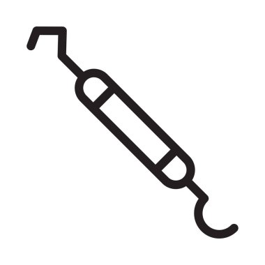 diş vektörü ince çizgi simgesi