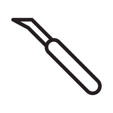 Diş vektörü ince çizgi simgesi