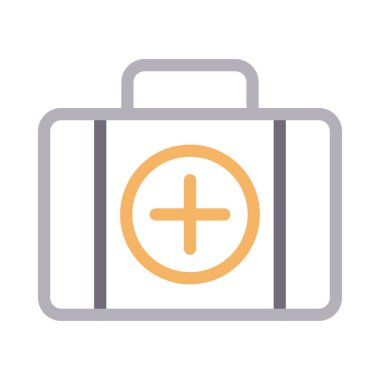 tıbbi vektör renk çizgisi simgesi