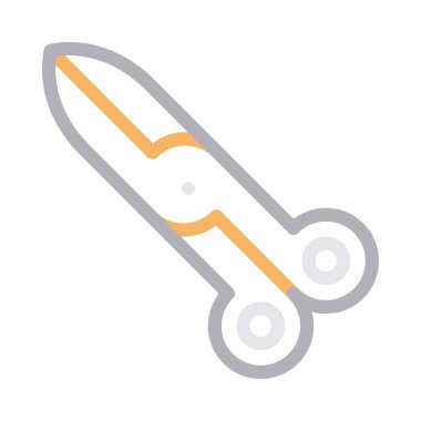 vektör renk çizgi simgesini kes