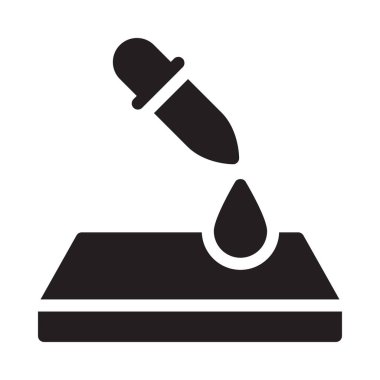 pipette vektör glifleri düz simge 