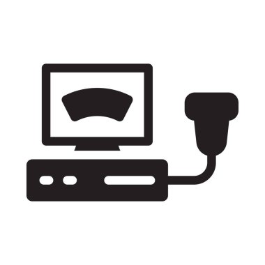 vektör glyph düz simgesini izle