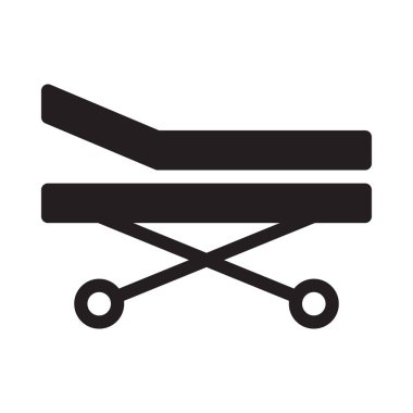 yatak vektörü kabartması düz simge