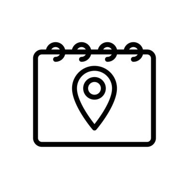 zamanlama vektörü ince çizgi simgesi