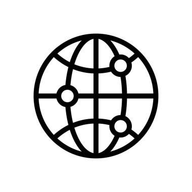 bağlantı vektörü ince çizgi simgesi