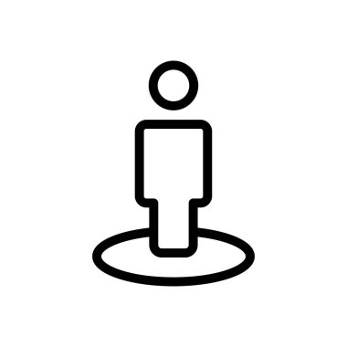 konum vektörü ince çizgi simgesi