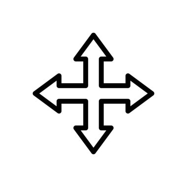 yön vektör ince çizgi simgesi