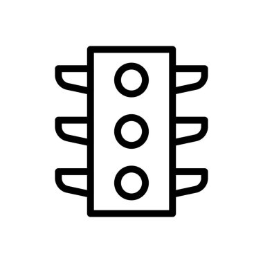 Trafik vektörü ince çizgi simgesi