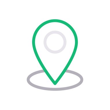 konum vektör renk çizgisi simgesi