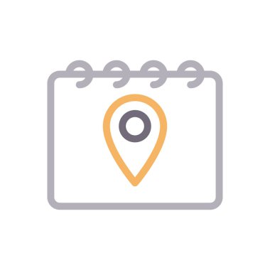 zamanlama vektör renk çizgisi simgesi