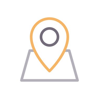 GPS vektör renk çizgisi simgesi