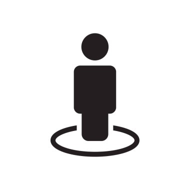 konum vektörü düz simge