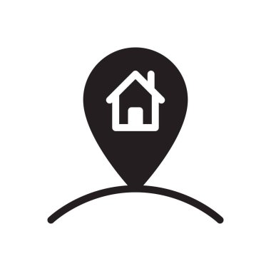 konum vektörü düz simge