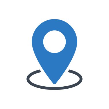 konum vektör renk simgesi