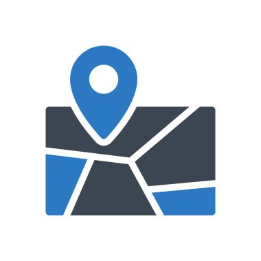 konum vektör renk simgesi