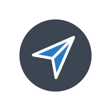 yön vektör renk simgesi