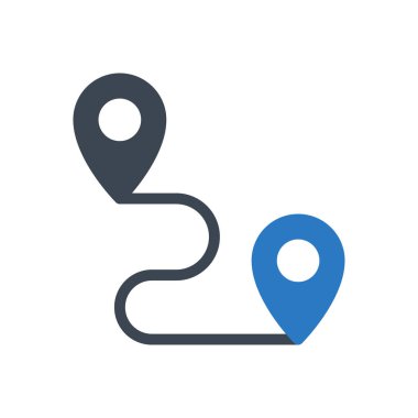 konum vektör renk simgesi