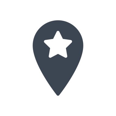 pin vektör düz simgesi