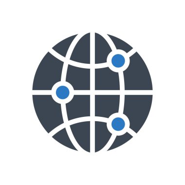 bağlantı vektörü renk simgesi 