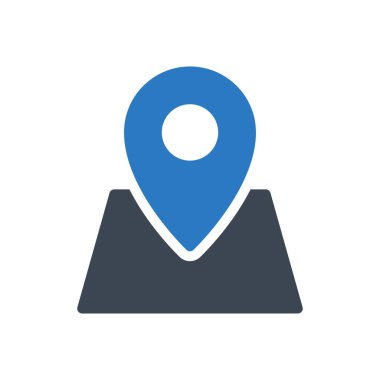 GPS vektör renk simgesi