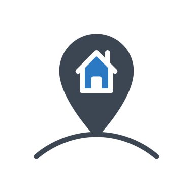 konum vektör renk simgesi