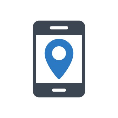 konum vektör renk simgesi